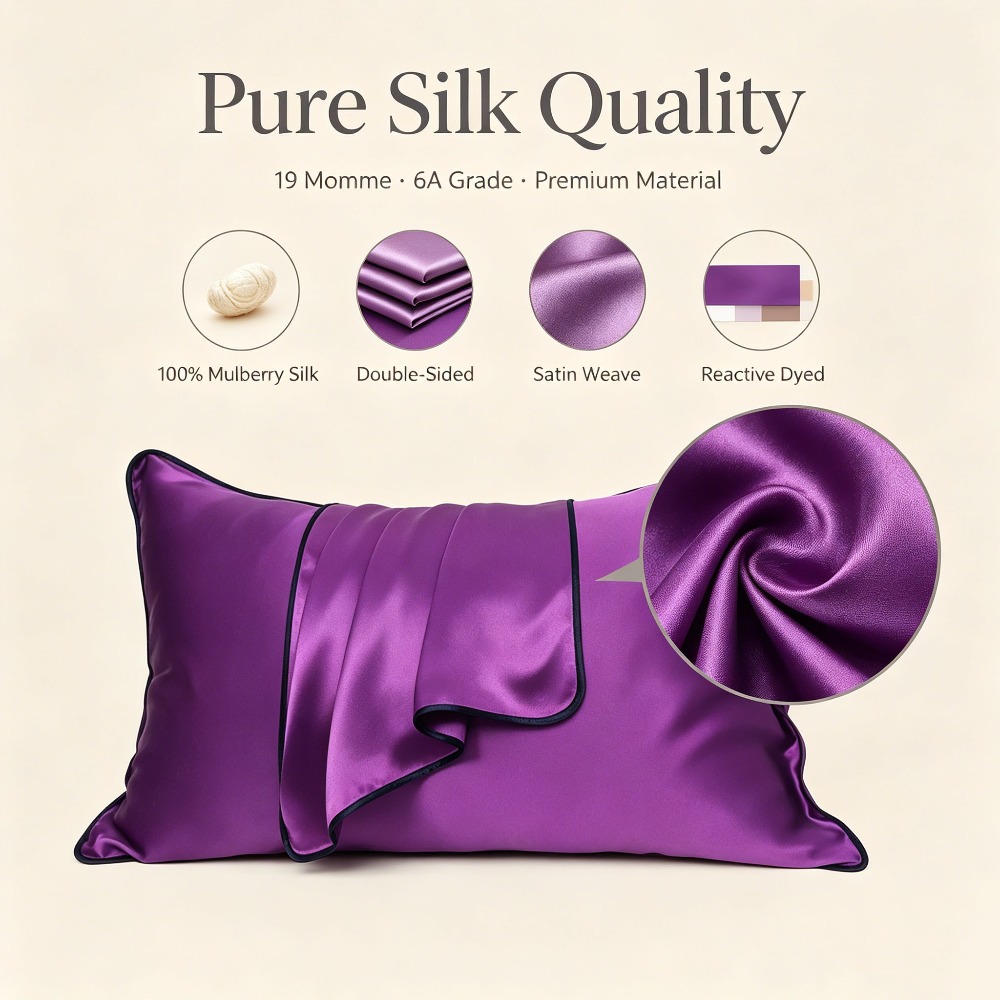 Sarung Bantal Sutra Mulberry 1 - Hair Care Hospital ulasan dan harga