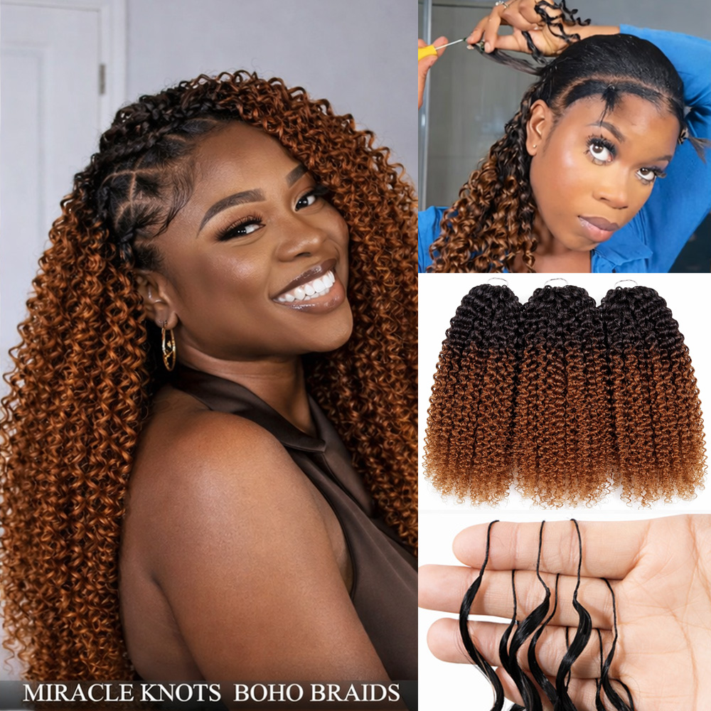 Rambut Crochet TB30 Brown Kink - Feather Hair Extension ulasan dan harga